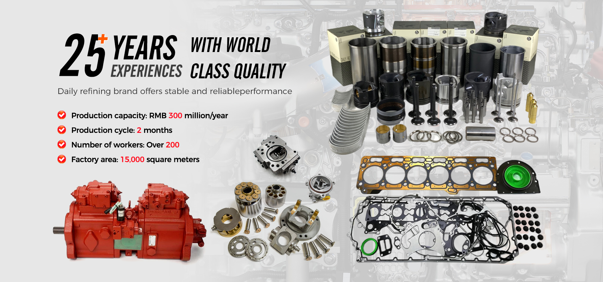 qualidade Partes de motores para a Caterpillar fábrica